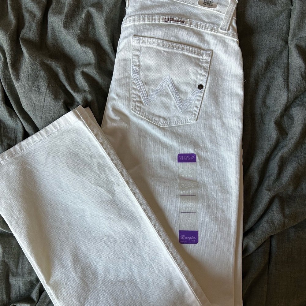 Wrangler White Straight Leg Jeans Classic Style
